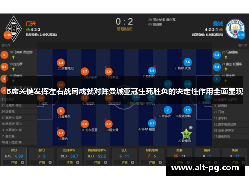 B席关键发挥左右战局成就对阵曼城亚冠生死胜负的决定性作用全面显现